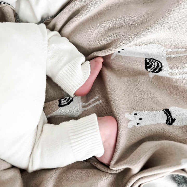 Luxury Knit Llama Swaddle Baby Blanket - GiFTiFY