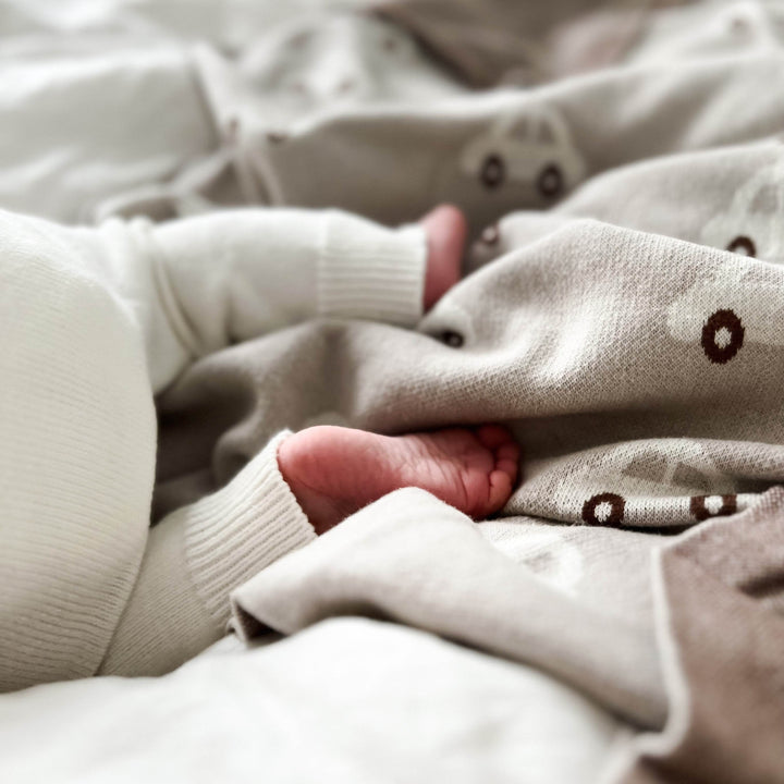 Whimsy Collection - Luxury 100% Cotton Knit Swaddle Baby Blanket - GiFTiFY