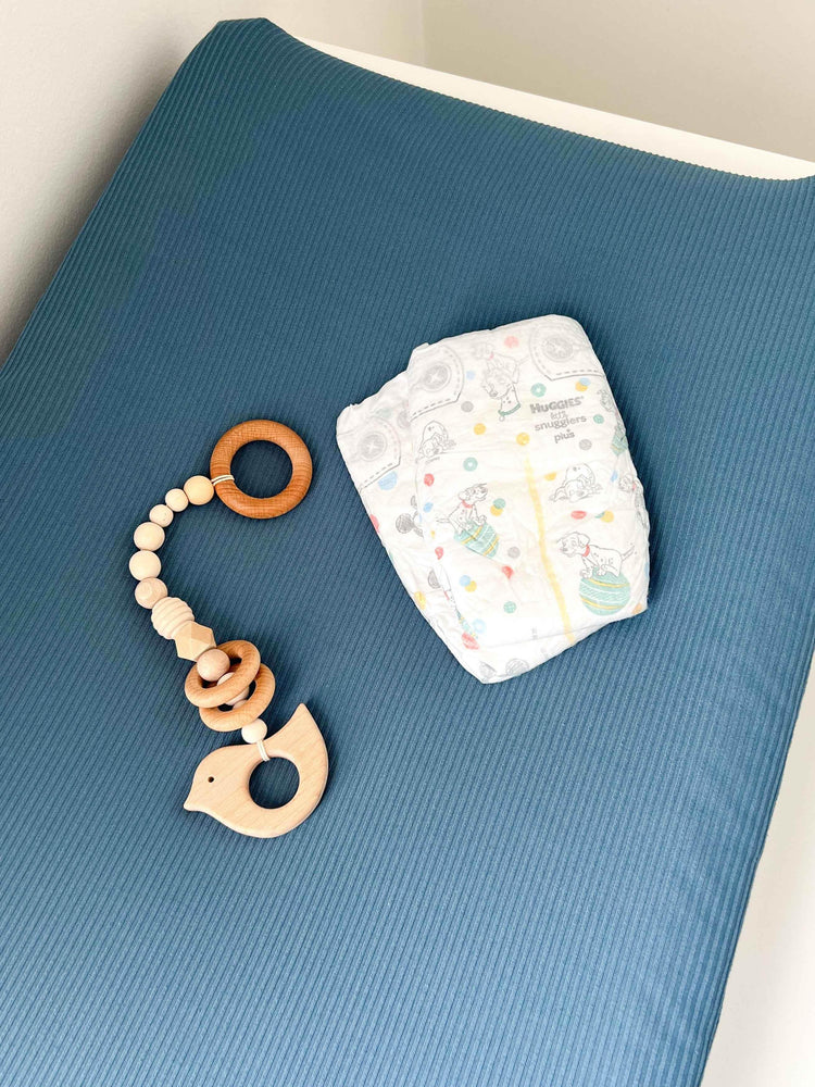 River Ribbed Changing Pad Cover - GiFTiFY