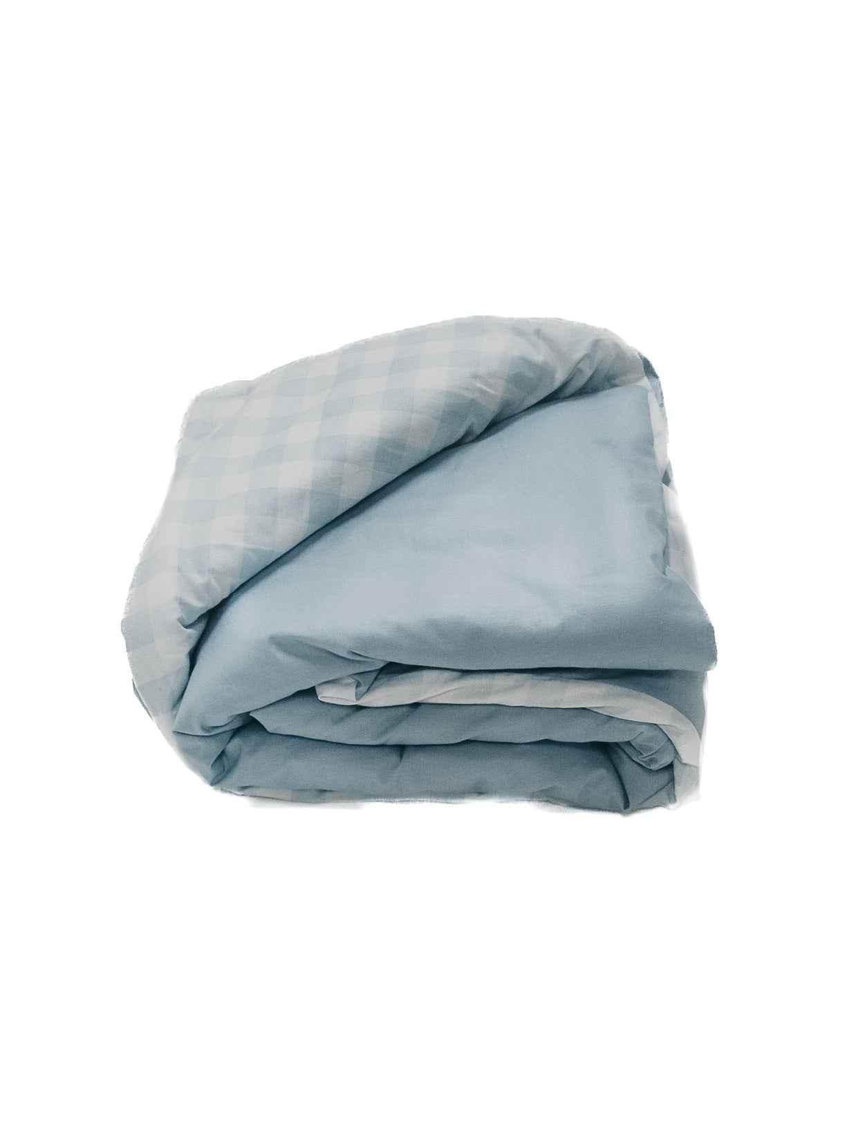 Marine Gingham Quilted Blanket - GiFTiFY