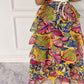Blissful Views Printed Ruffled High Low Skirt