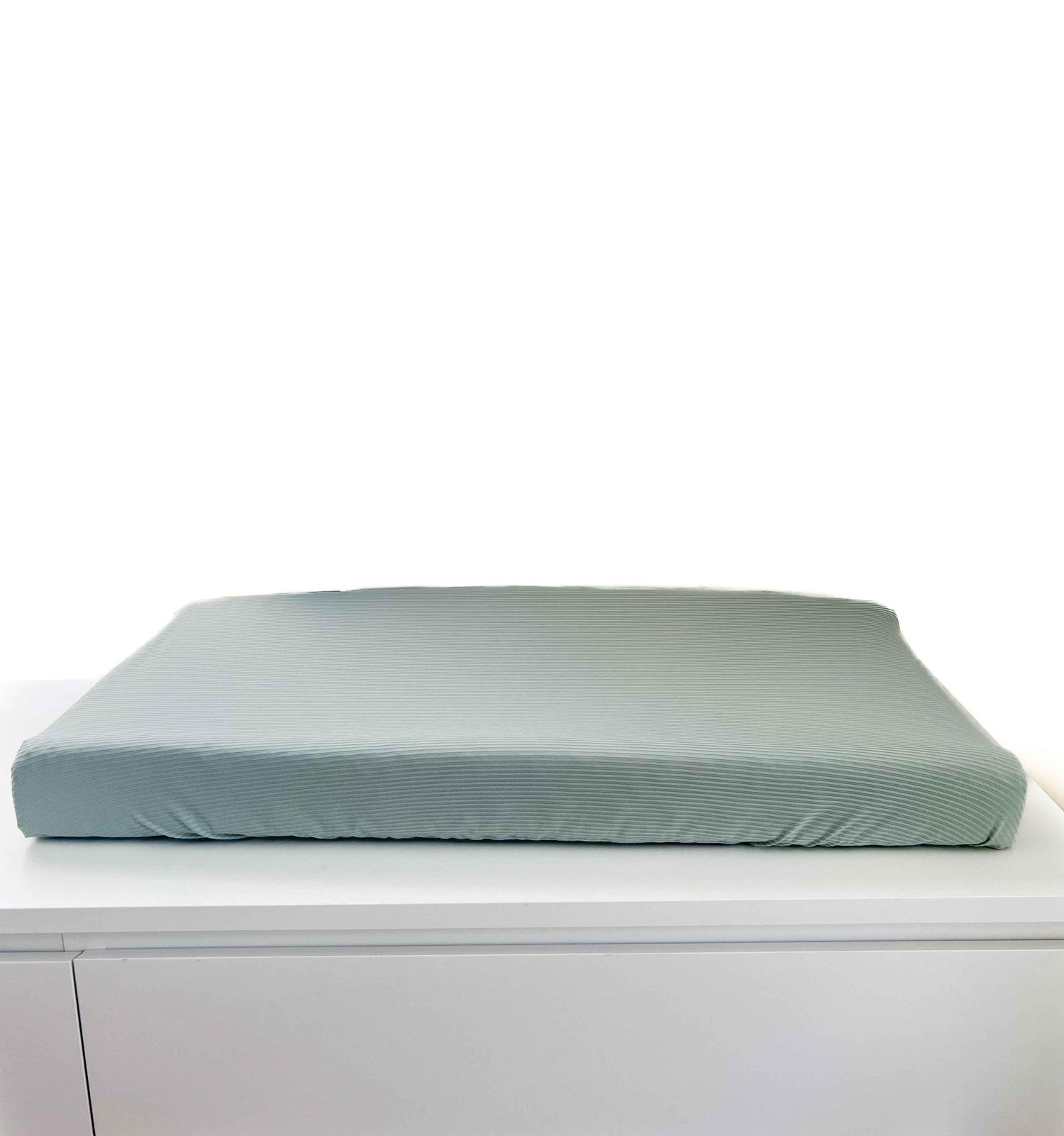 Seafoam Ribbed Changing Pad Cover - GiFTiFY