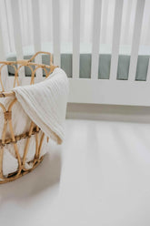 Seafoam Ribbed Crib Sheet - GiFTiFY