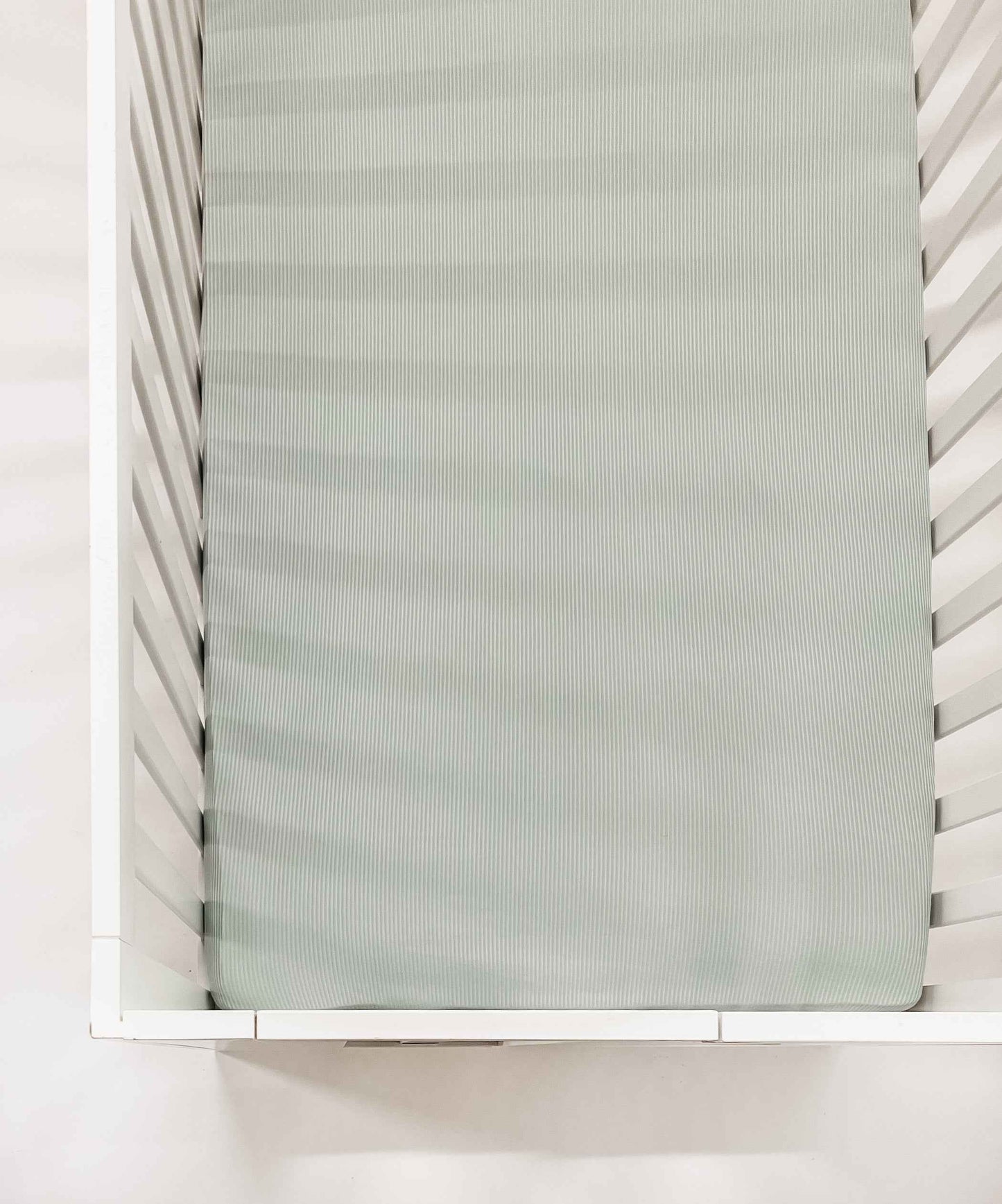 Seafoam Ribbed Crib Sheet