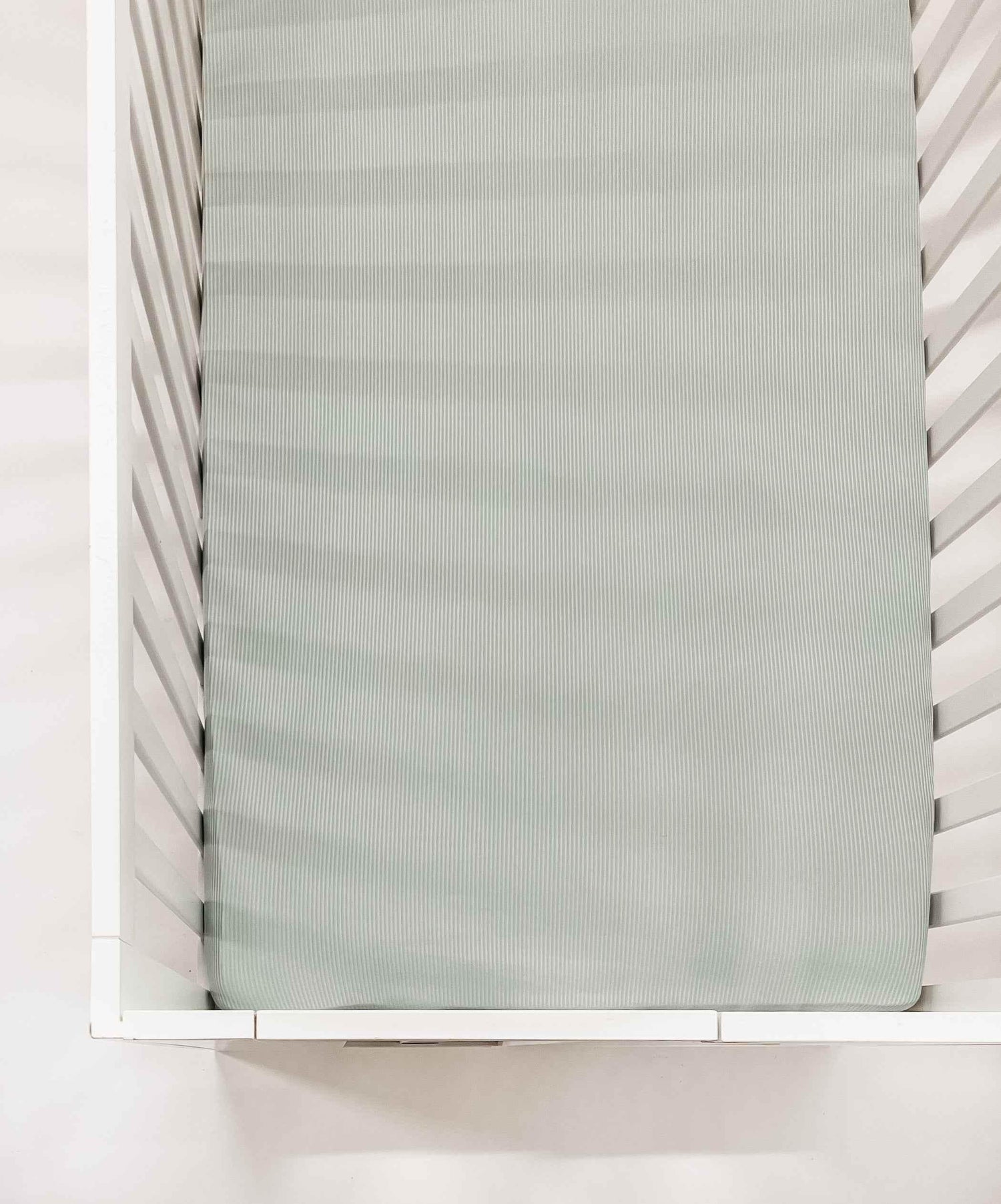 Seafoam Ribbed Crib Sheet - GiFTiFY