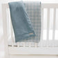 Marine Gingham Quilted Blanket