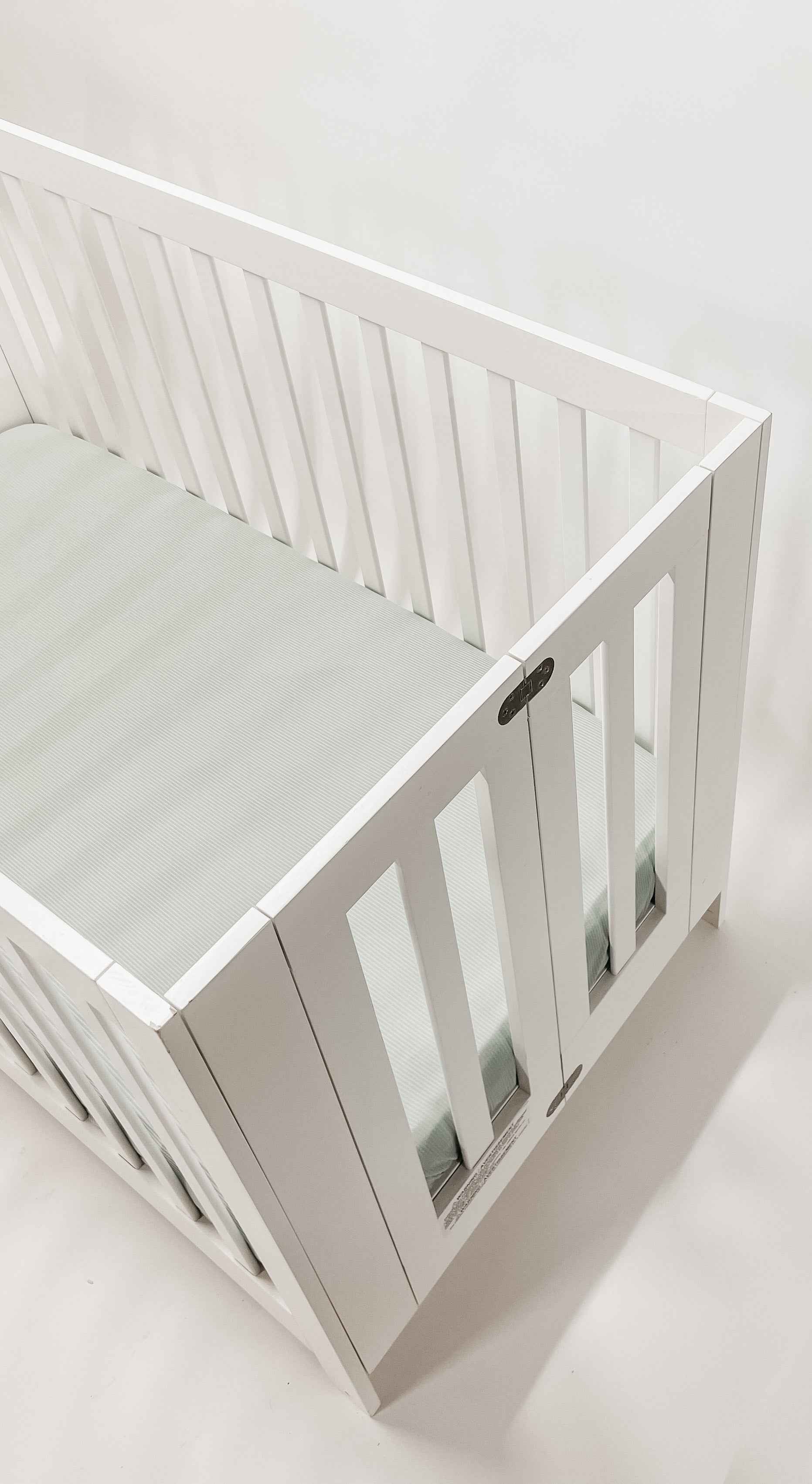 Seafoam Ribbed Crib Sheet