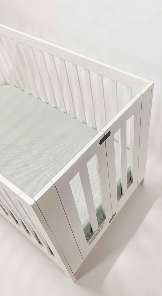 Seafoam Ribbed Crib Sheet