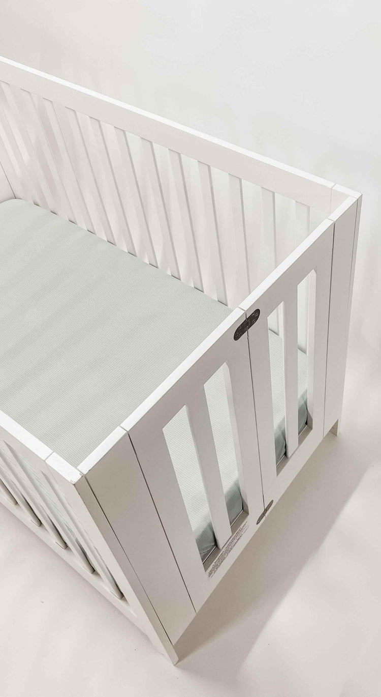 Seafoam Ribbed Crib Sheet - GiFTiFY