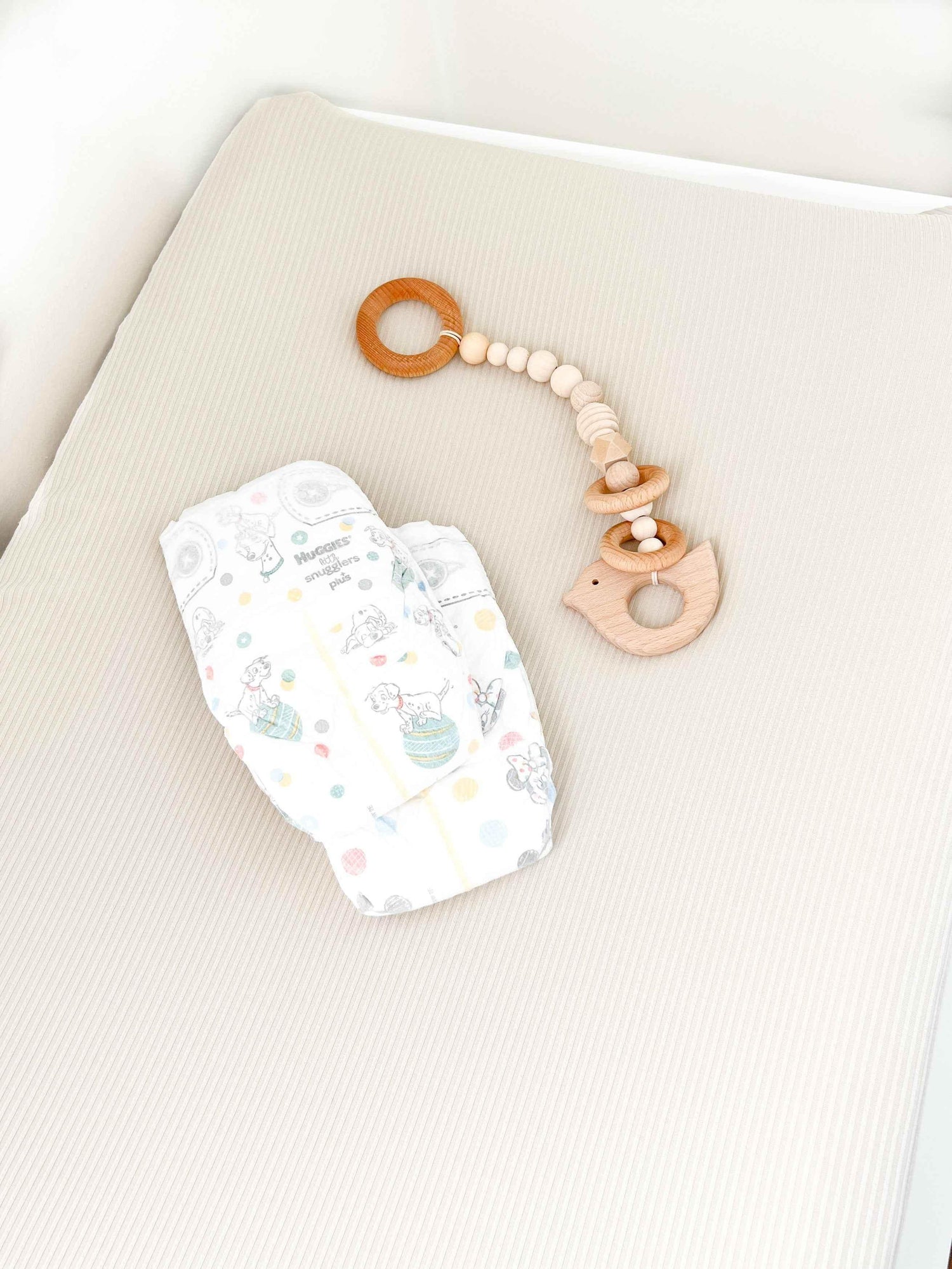 Oat Ribbed Changing Pad Cover - GiFTiFY