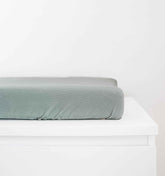 Seafoam Ribbed Changing Pad Cover - GiFTiFY