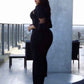 La Mesh Inserted Fashion Jumpsuit