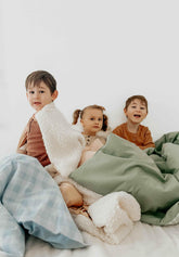 Marine Gingham Quilted Blanket - GiFTiFY