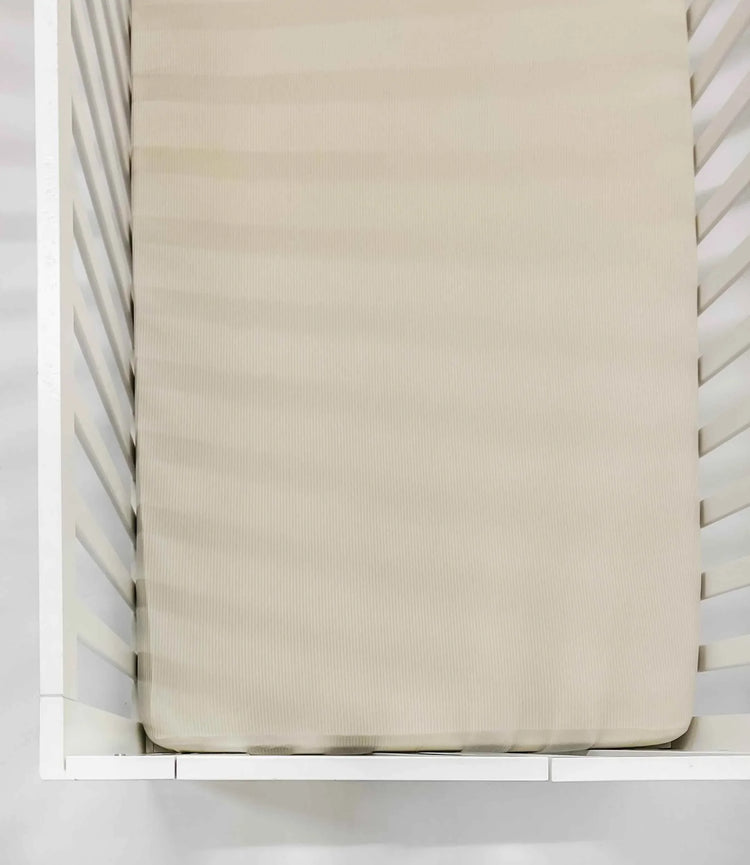 Oat Ribbed Crib Sheet - GiFTiFY