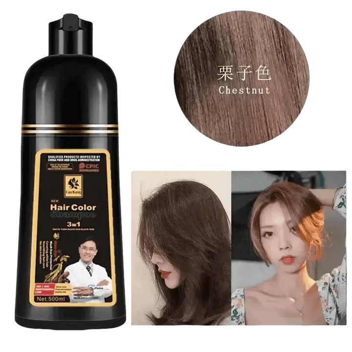 Instant Coloring Shampoo for Natural Black Color purple grey hair men - GiFTiFY
