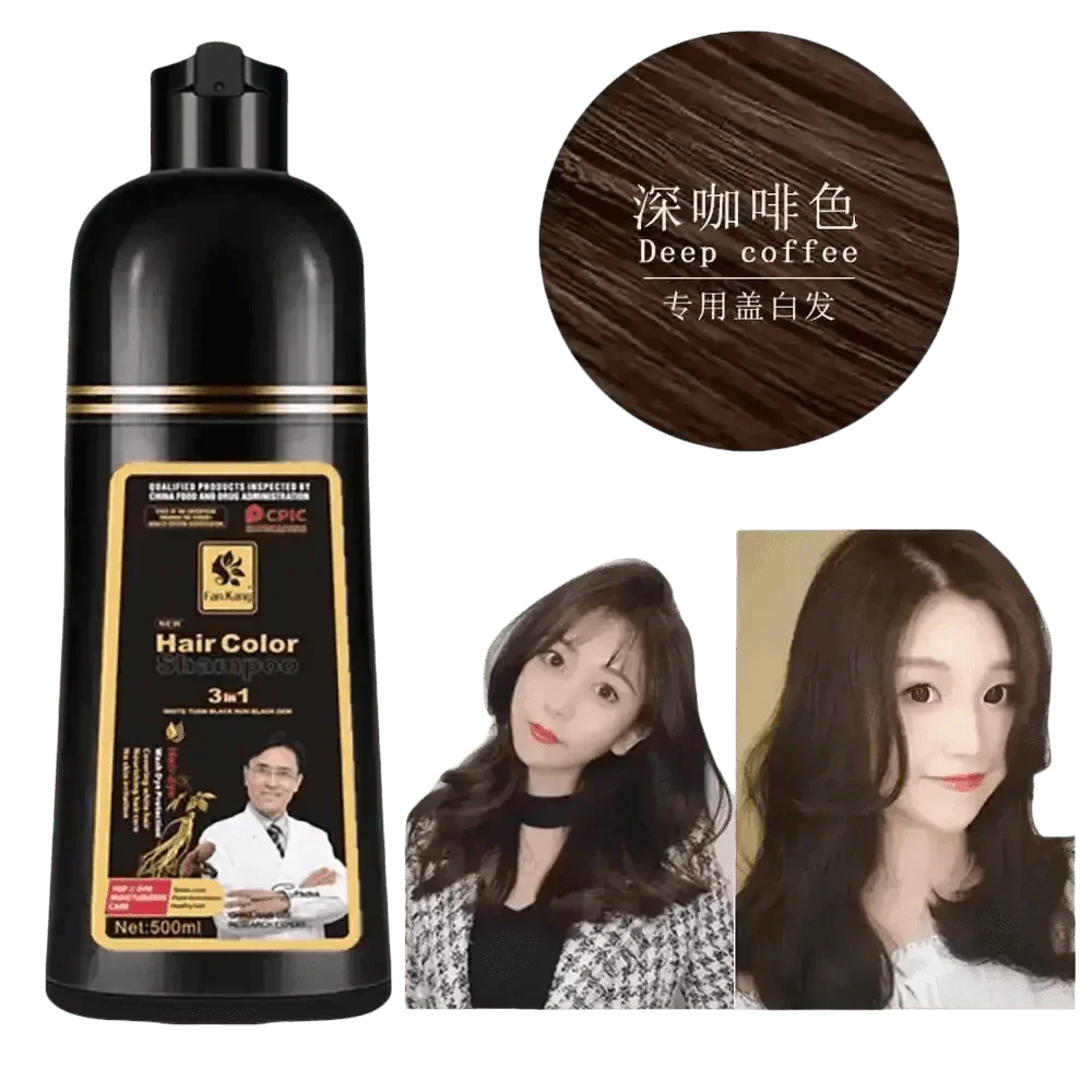 Instant Coloring Shampoo for Natural Black Color purple grey hair men - GiFTiFY