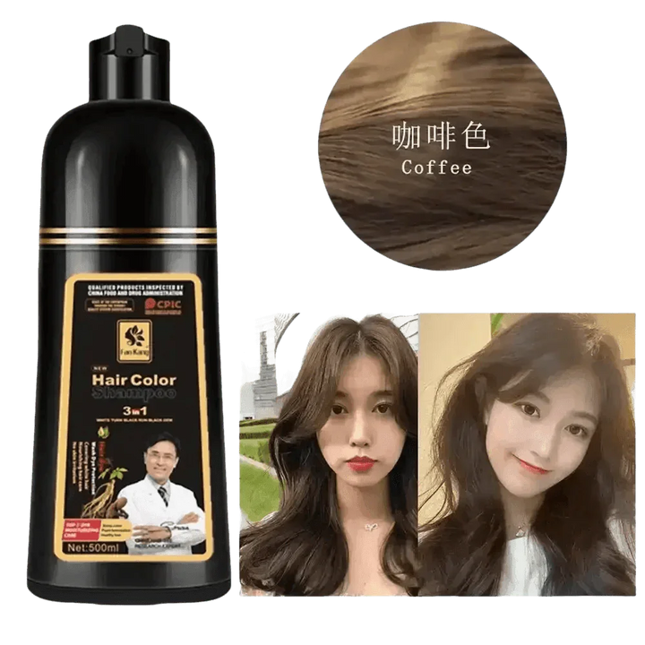 Instant Coloring Shampoo for Natural Black Color purple grey hair men - GiFTiFY