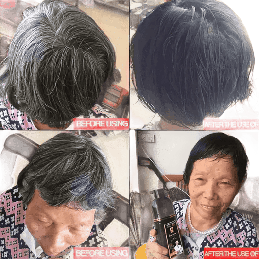 Instant Coloring Shampoo for Natural Black Color purple grey hair men - GiFTiFY