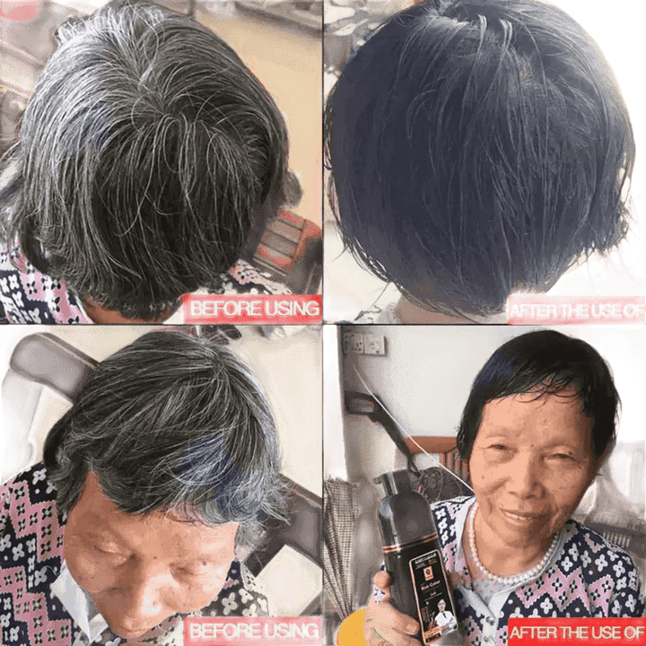 Instant Coloring Shampoo for Natural Black Color purple grey hair men - GiFTiFY