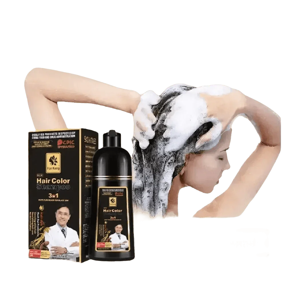 Instant Coloring Shampoo for Natural Black Color purple grey hair men - GiFTiFY
