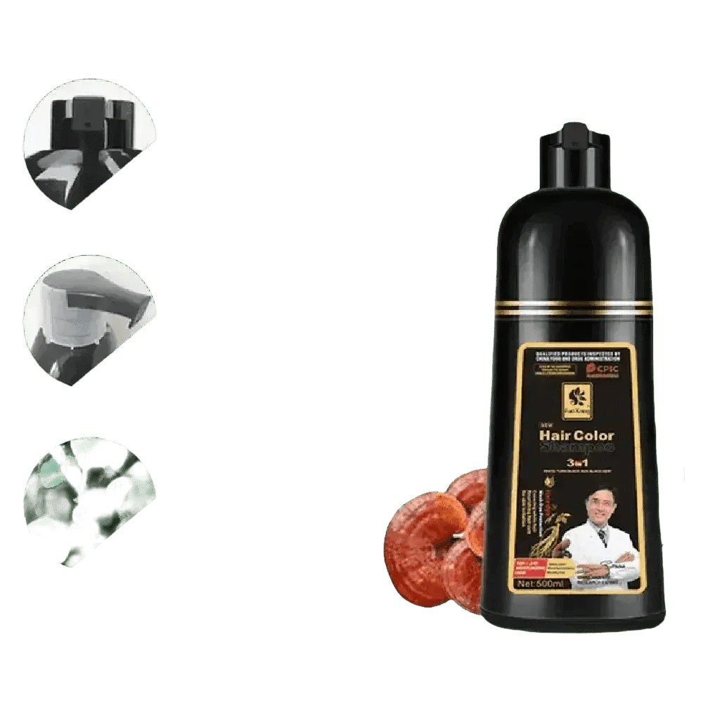 Instant Coloring Shampoo for Natural Black Color purple grey hair men - GiFTiFY