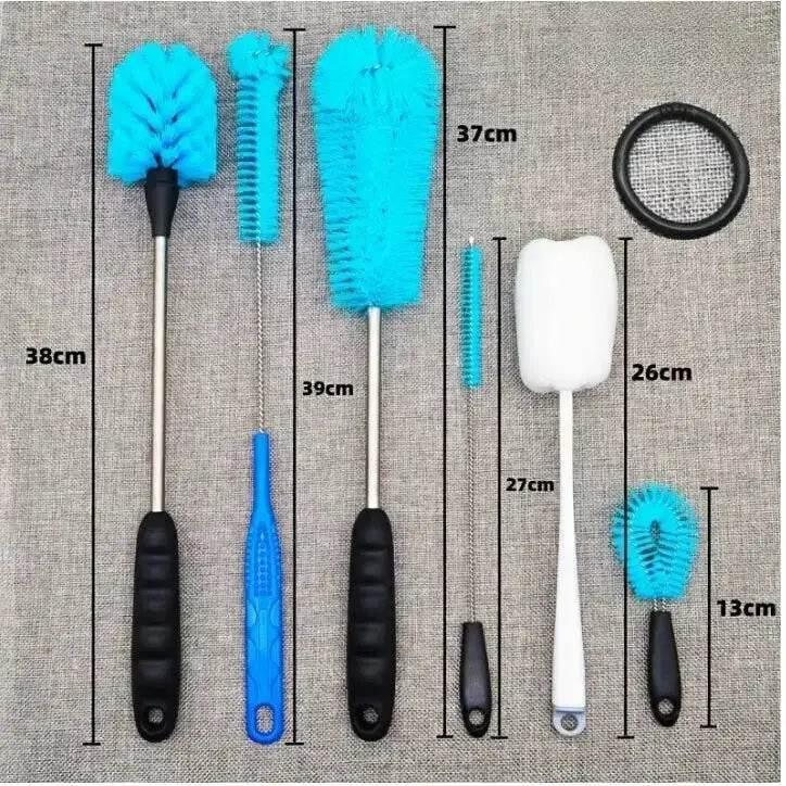 Insulated Cup Brush Cleaner Set for Straw Test Tube Water Bottle, Durable Long Handle Sponge Cleaning Brush with Nylon Bristles - GiFTiFY