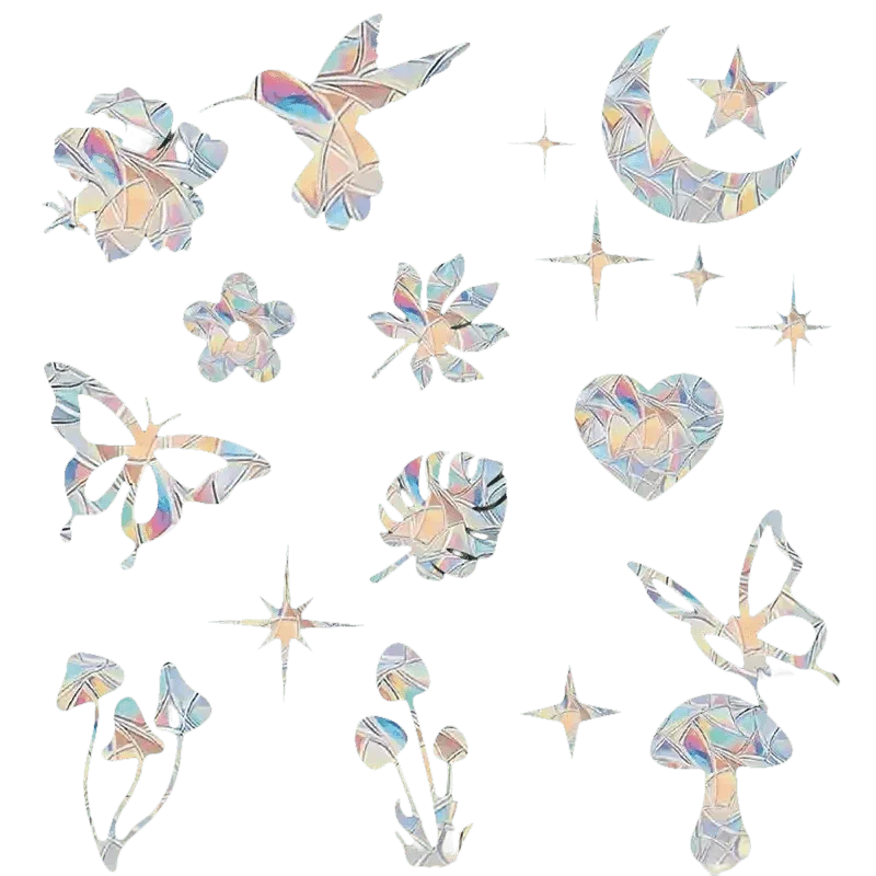 Iridescent Butterfly Sun Catcher Window Stickers - GiFTiFY