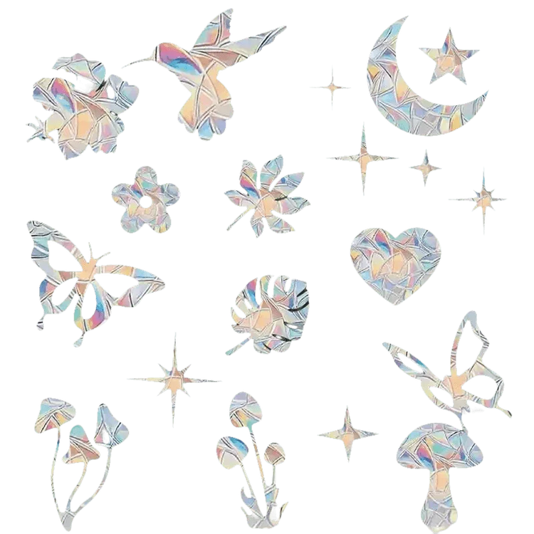 Iridescent Butterfly Sun Catcher Window Stickers - GiFTiFY