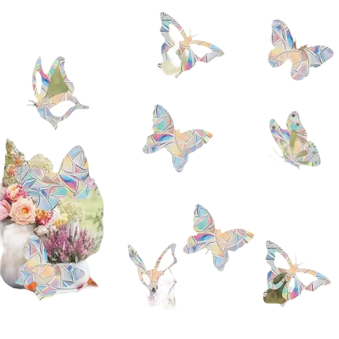 Butterfly window clings.