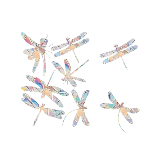 Dragonfly wall decals with dimensions.