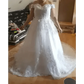 Ivory Lace Off Shoulder Wedding Gown 50cm Train - GiFTiFY