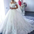 Ivory Lace Off Shoulder Wedding Gown 50cm Train - GiFTiFY