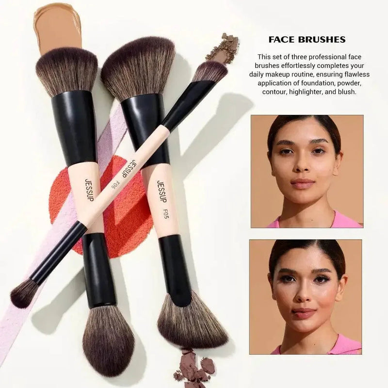 Jessup Double-Sided Makeup Brush Set Makeup Brushes by Dropshee