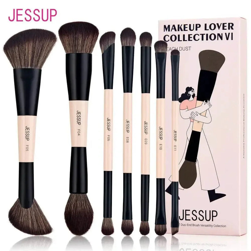 Jessup Double-Sided Makeup Brush Set Makeup Brushes by Dropshee