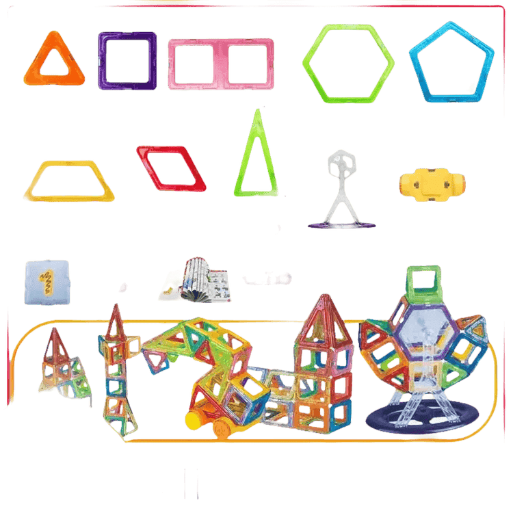 Kids Magnetic Building Blocks Mini Size Magnet Blocks Colorful Magnetic Building Blocks - GiFTiFY