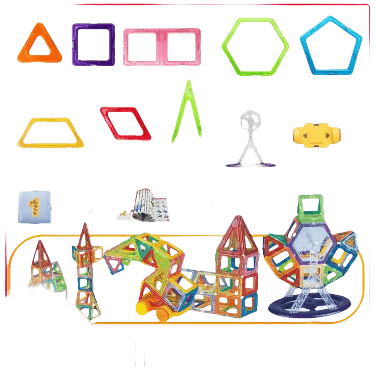 Kids Magnetic Building Blocks Mini Size Magnet Blocks Colorful Magnetic Building Blocks - GiFTiFY