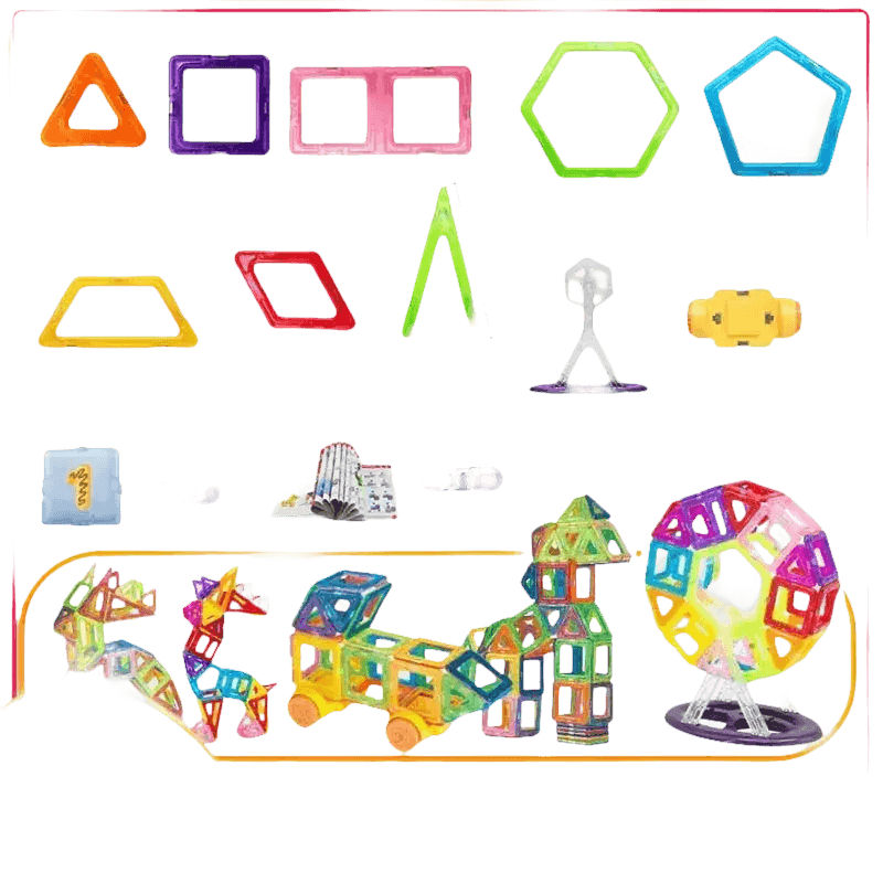 Kids Magnetic Building Blocks Mini Size Magnet Blocks Colorful Magnetic Building Blocks - GiFTiFY
