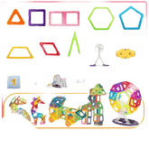 Kids Magnetic Building Blocks Mini Size Magnet Blocks Colorful Magnetic Building Blocks - GiFTiFY