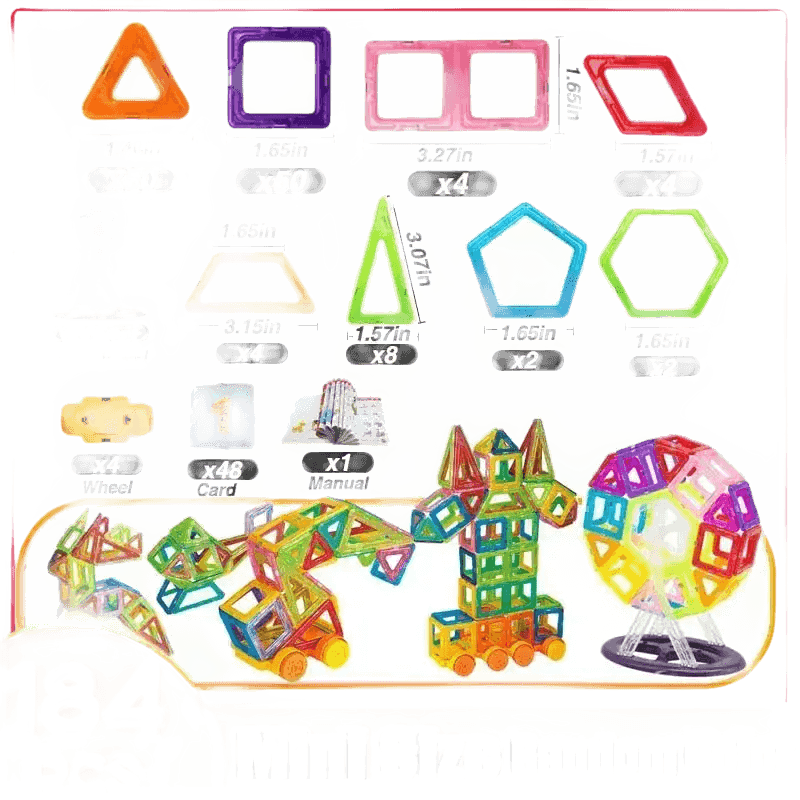 Kids Magnetic Building Blocks Mini Size Magnet Blocks Colorful Magnetic Building Blocks toys & Games by Toys Discount Store