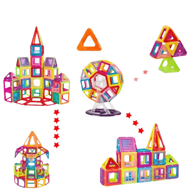 Kids Magnetic Building Blocks Mini Size Magnet Blocks Colorful Magnetic Building Blocks - GiFTiFY