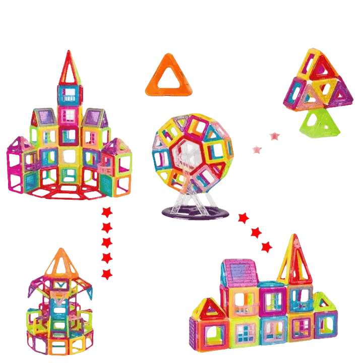 Kids Magnetic Building Blocks Mini Size Magnet Blocks Colorful Magnetic Building Blocks - GiFTiFY
