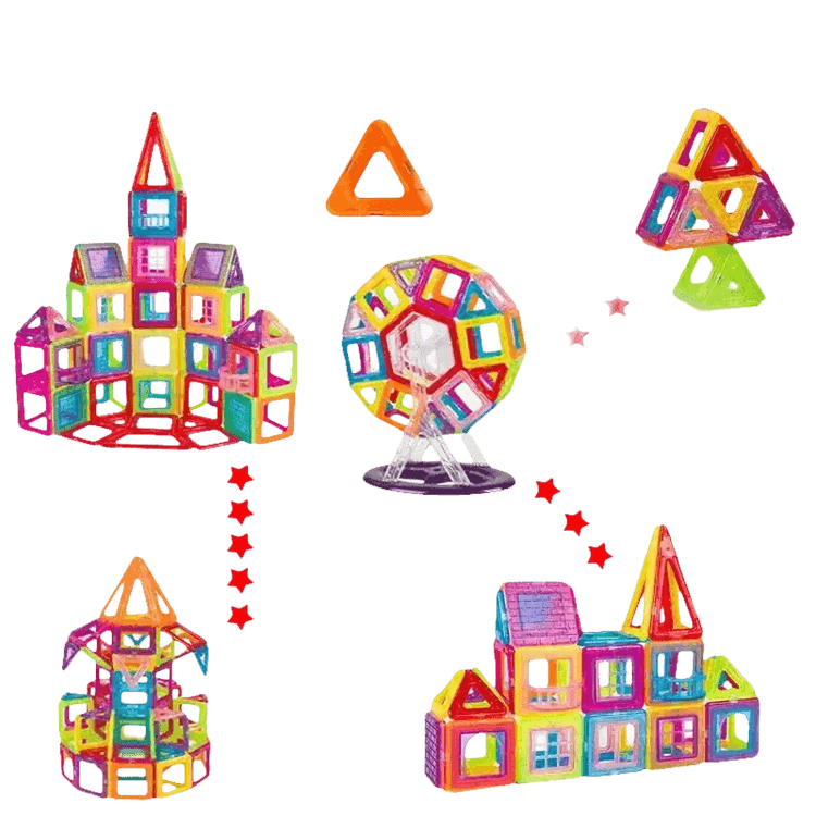 Kids Magnetic Building Blocks Mini Size Magnet Blocks Colorful Magnetic Building Blocks - GiFTiFY