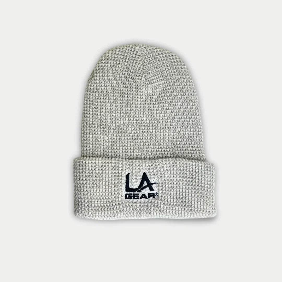 LA GEAR CUFFED WAFFLE EMBROIDERED BEANIE - GiFTiFY