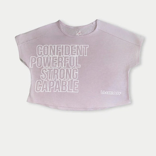 LA GEAR LOGO MOTIVATIONAL CROPPED TEE LA Gear