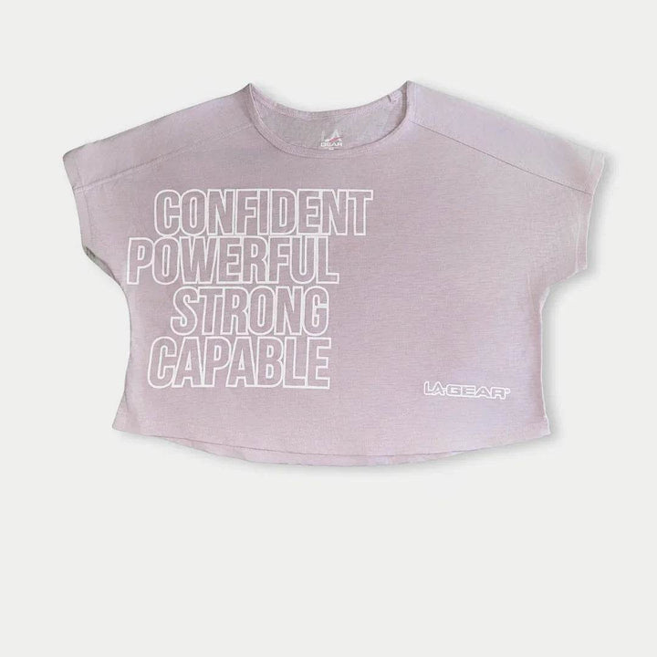 LA GEAR LOGO MOTIVATIONAL CROPPED TEE - GiFTiFY