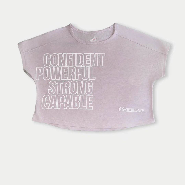 LA GEAR LOGO MOTIVATIONAL CROPPED TEE - GiFTiFY