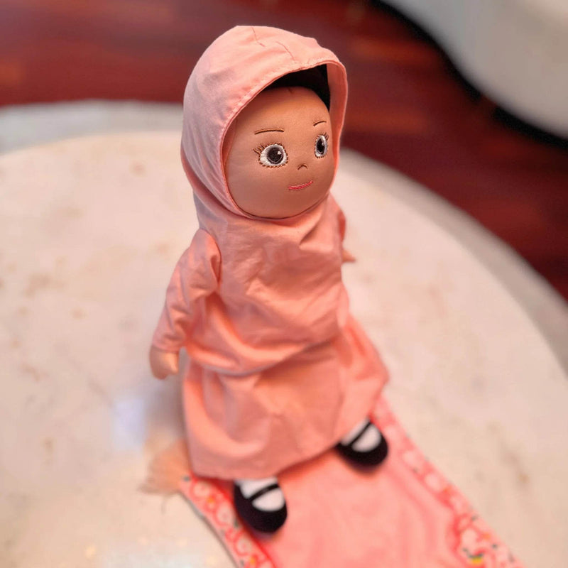 The Lala Doll + 4 Outfits + Prayer Rug | My First Hijabi, Muslim Doll Doll by Lala + Mo