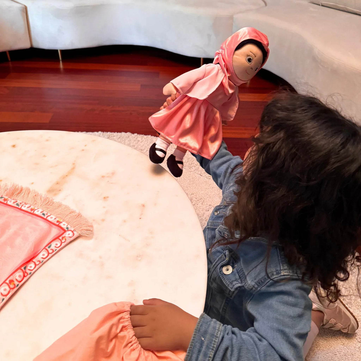 The Lala Doll + 4 Outfits + Prayer Rug | My First Hijabi, Muslim Doll Doll by Lala + Mo