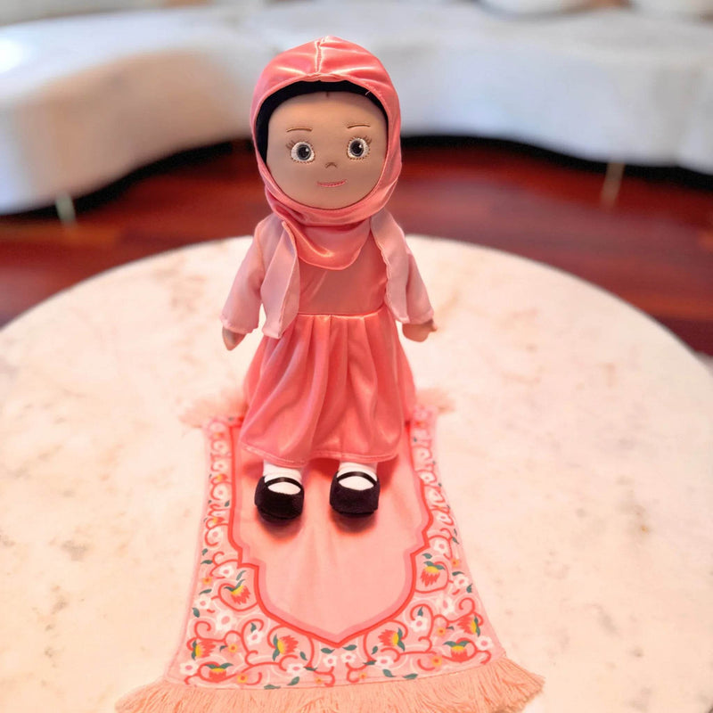 The Lala Doll + 4 Outfits + Prayer Rug | My First Hijabi, Muslim Doll Doll by Lala + Mo