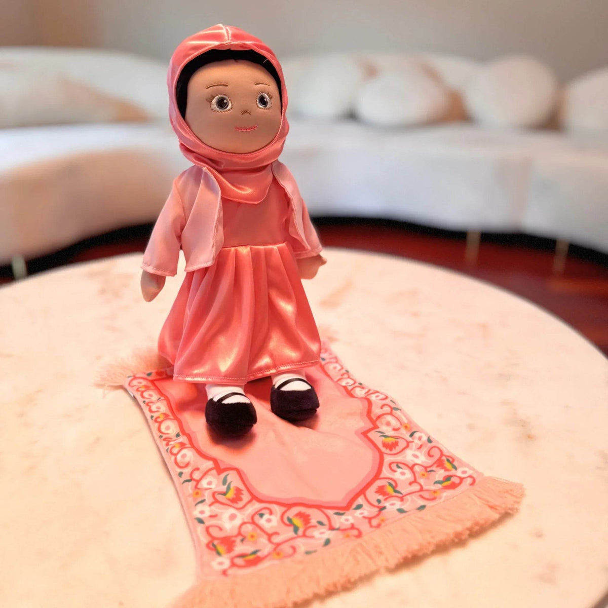 The Lala Doll + 4 Outfits + Prayer Rug | My First Hijabi, Muslim Doll Doll by Lala + Mo